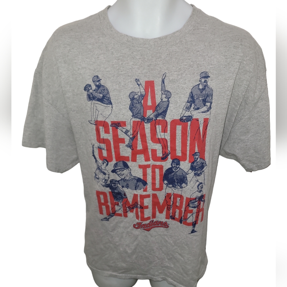 CLEVELAND INDIANS Tee Adult XL A Season To Remember T-Shirt MLB